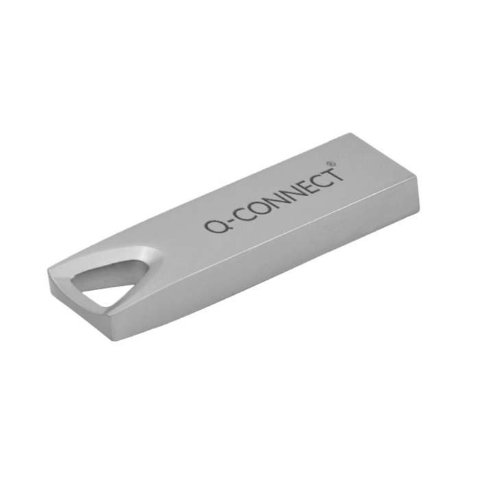 Q-connect Memoria USB Flash Premium 4GB 2.0 Plateado Compacto Ligero 2