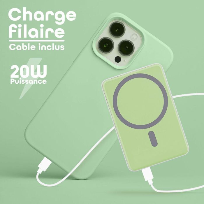 Powerbank T'NB PBUMAG5GR 5000 mAh Verde Magsafe 15