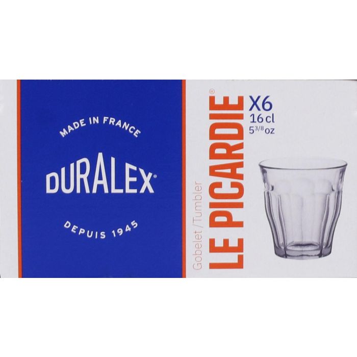 Duralex Set 6 Vasos Transparente 16 cl Picardie (12 Cajas)