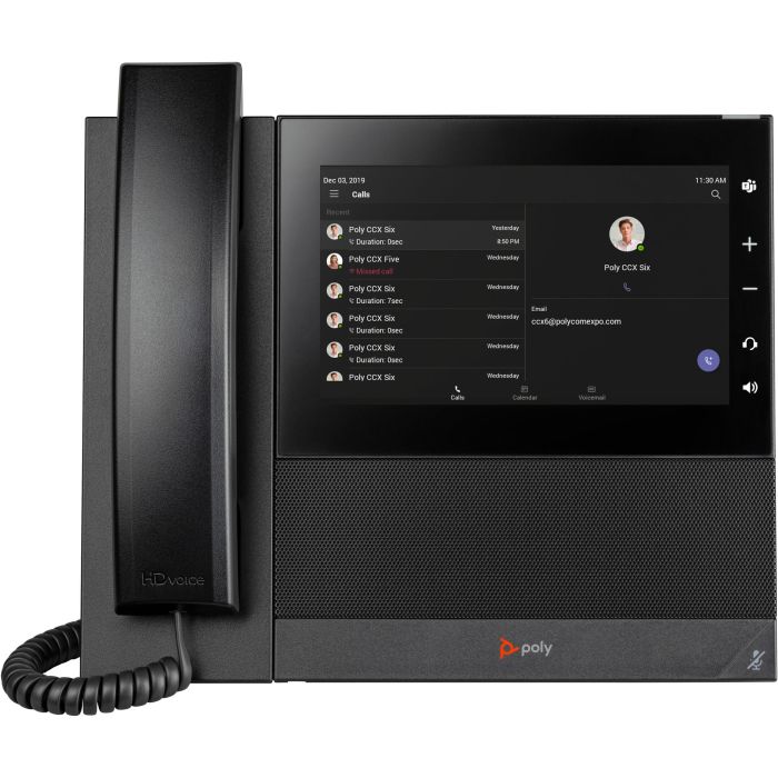 HP Poly CCX 600 Teléfono Multimedia para Microsoft Teams PoE IP Negro
