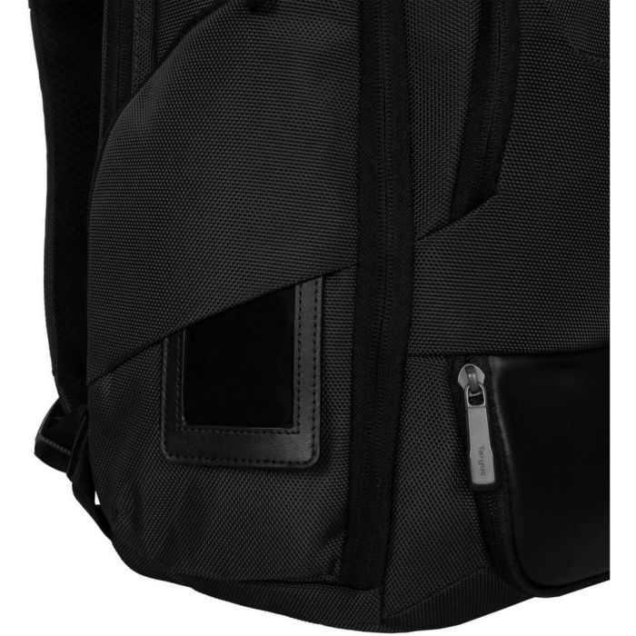 Targus HeritageLuxe Mochila de viaje para portátil 15-16 pulgadas Hombre Poliéster Negra con RFID y ventilación posterior 5
