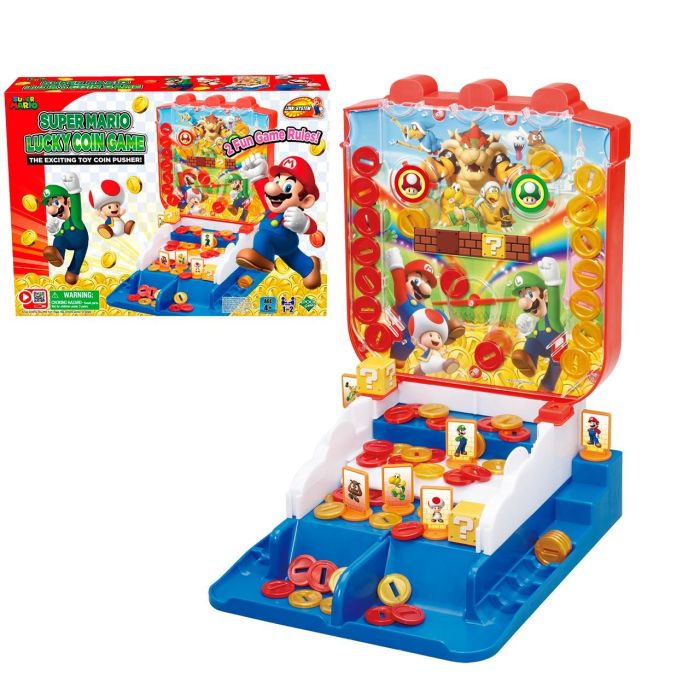 Epoch Juego Super Mario Lucky Coin 7461 Juego de Mesa para Lanzar Monedas con 2 Modalidades de Juego +4 Años 2