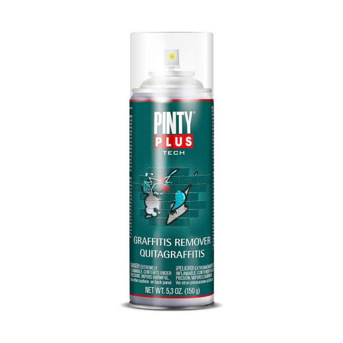 Pinty Plus Greenox Quitagrafittis Spray Baja Toxicidad 270 cc - Limpiador de Pintura para el Hogar, Eliminable con Agua