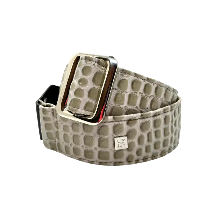 GETM Correa Guitarra Bajo Aussie Gator Ash Grey ajustable hasta 165 cm 1