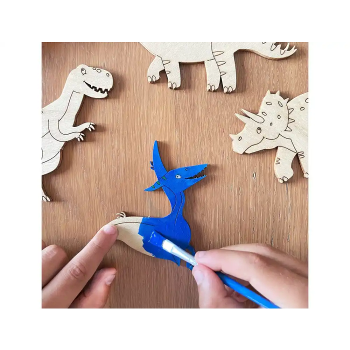 Wondee Kit para Colorear Figuras de Madera Sostenible con 12 Colores Vibrantes para Niños, Fomenta Creatividad y Motricidad 2