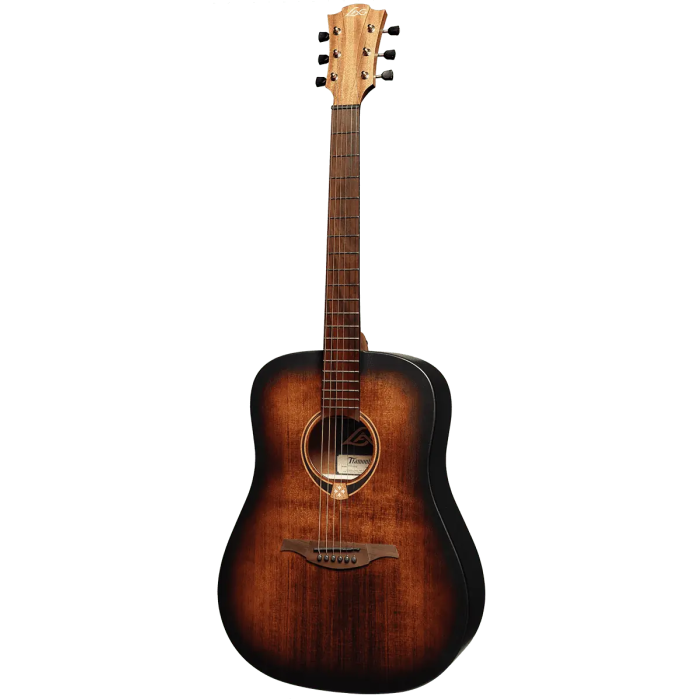 LAG Guitarra Acústica Folk Dreadnought Tramontane 70 - Tapa Maciza Abeto Engelmann, Cuerpo Sapelli, Acabado Satinado Burst, 6 Cuerdas 2