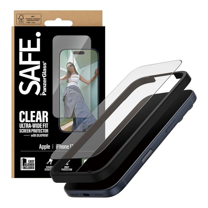 PanzerGlass Protector de Pantalla SAFE. con Marco Negro para iPhone 17 Pro - Ultra-Wide Fit con EasyAligner - Vidrio Templado Reciclado - Aplicación en Seco y sin Burbujas 4 PanzerGlass Protector de Pantalla SAFE. con Marco Negro para iPhone 17 Pro - Ultra-Wide Fit con EasyAligner - Vidrio Templado Reciclado - Aplicación en Seco y sin Burbujas 4