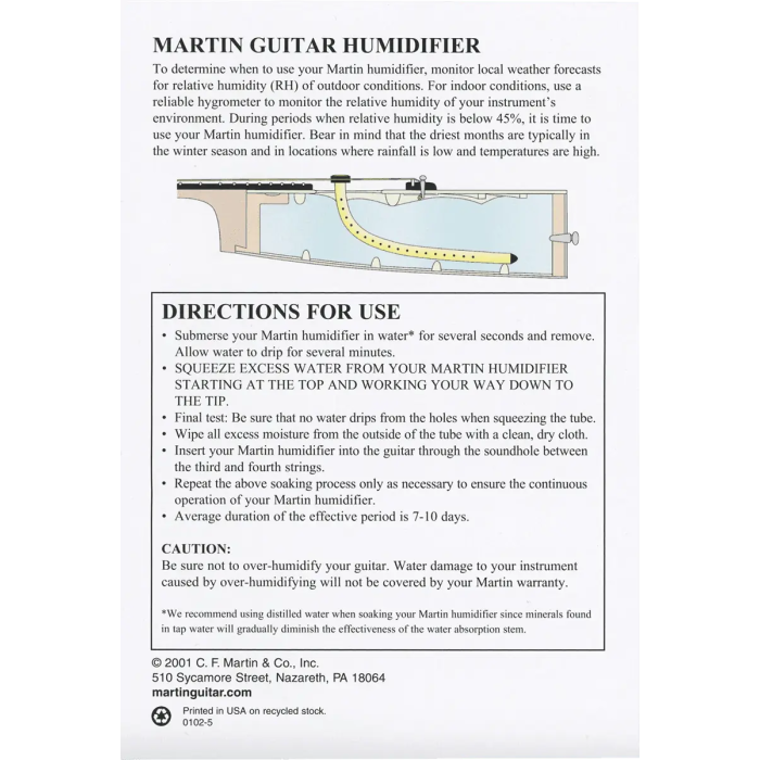 MARTIN RDM 1400GH Humidificador Para Guitarra 2