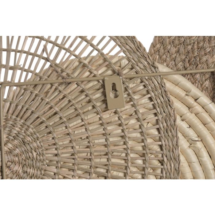 DKD Home Decor Decoración Pared Boho Natural 5 x 64 x 107 cm (2 Unidades)