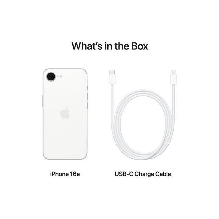 Apple MD1W4QL/A iPhone 16e 256GB 6.1" 5G Blanco - Pantalla Super Retina XDR, Cámara Fusion 48MP, Chip A18, Ceramic Shield 3 Apple MD1W4QL/A iPhone 16e 256GB 6.1" 5G Blanco - Pantalla Super Retina XDR, Cámara Fusion 48MP, Chip A18, Ceramic Shield 3