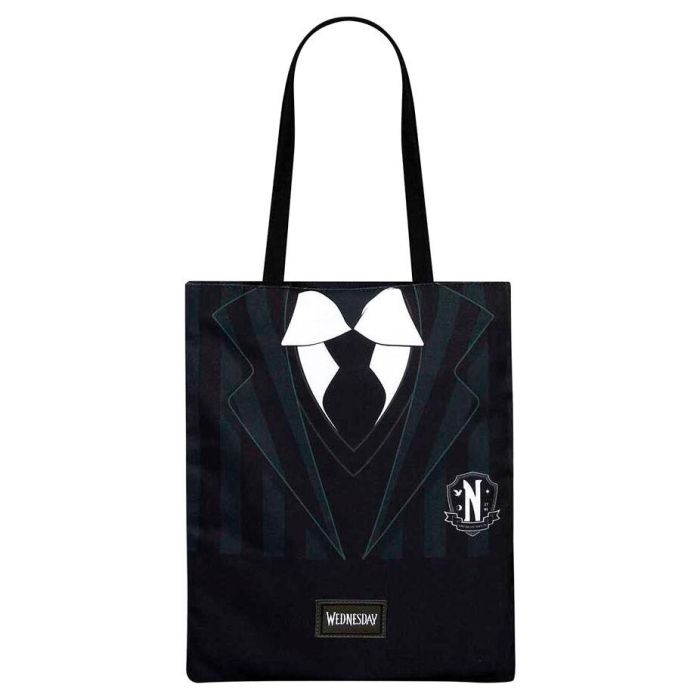 Wednesday Miércoles Bolsa de la Compra Shopping Bag, Negro, Algodón, 40 x 34 x 1 cm 0 Wednesday Miércoles Bolsa de la Compra Shopping Bag, Negro, Algodón, 40 x 34 x 1 cm 0