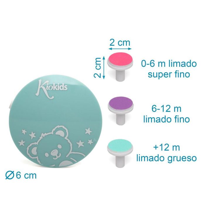 KioKids Set De Manicura Eléctrico Para Bebés Cuidado Uñas Seguro Práctico 2