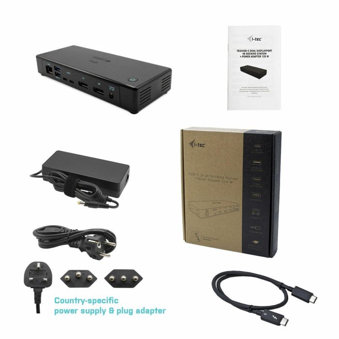 Dockstation i-Tec TB3CDUALDPDOCKPD Negro 1 Dockstation i-Tec TB3CDUALDPDOCKPD Negro 1