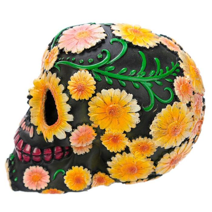Figura Calavera Día de los Muertos Margaritas 11cm 2