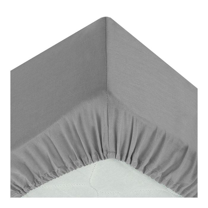 Atmosphera Sábana ajustable Gris 90x190cm 100% algodón 0 Atmosphera Sábana ajustable Gris 90x190cm 100% algodón 0