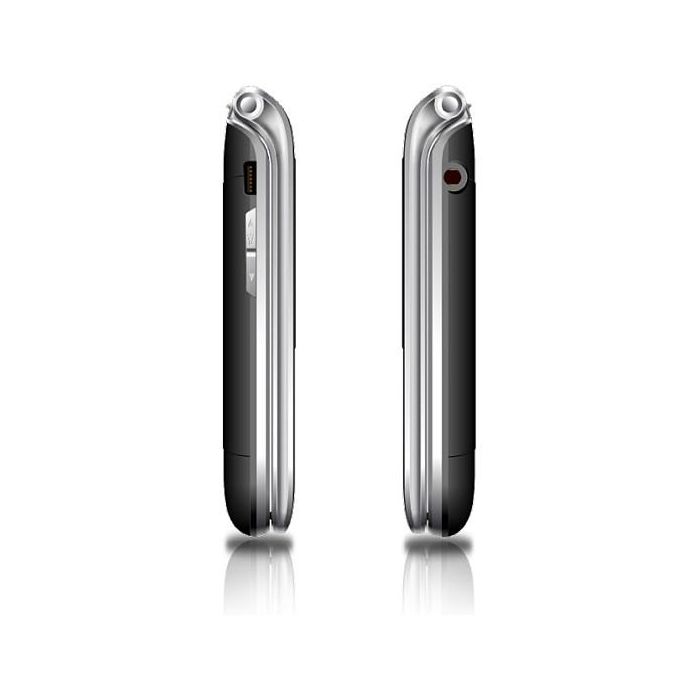 Bea-fon SL495 - Teléfono Móvil Básico Concha, Pantalla 2.4", Radio FM, Linterna, Batería 1000 mAh, Bluetooth, Color Negro y Plata