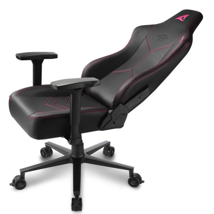 SHARKOON SGS30 Silla Gaming Universal Negro, Rosa con Asiento Acolchado, Cojines Viscoelásticos y Respaldo Ajustable 1 SHARKOON SGS30 Silla Gaming Universal Negro, Rosa con Asiento Acolchado, Cojines Viscoelásticos y Respaldo Ajustable 1