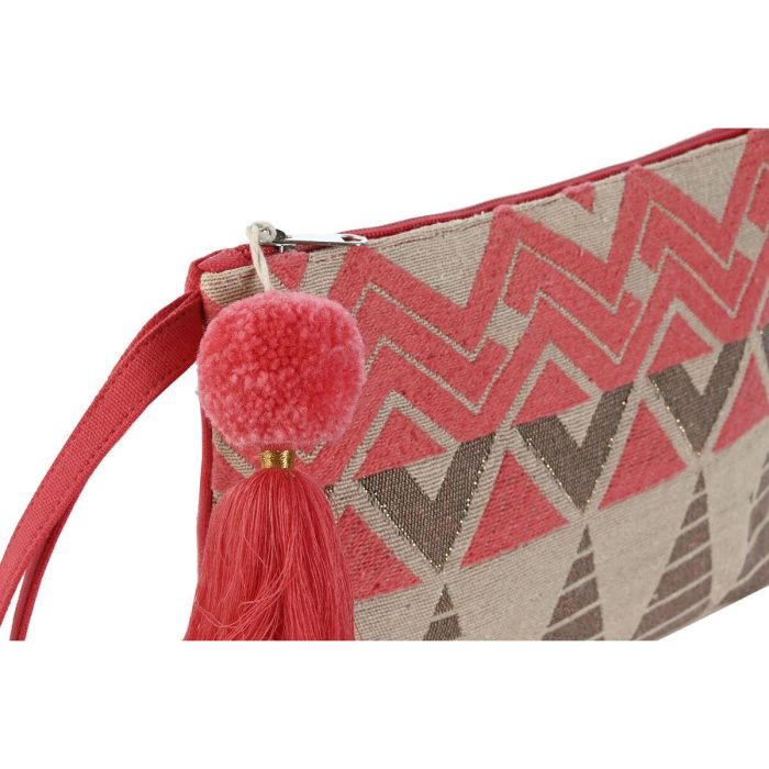 Neceser Mediterraneo DKD Home Decor Fucsia Beige 2 x 19 x 26 cm 3 Neceser Mediterraneo DKD Home Decor Fucsia Beige 2 x 19 x 26 cm 3