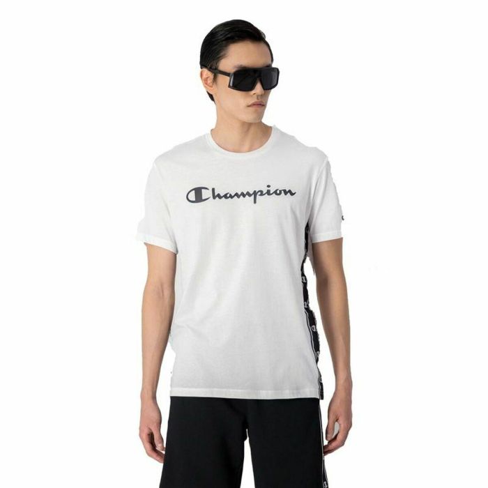 Camiseta de Manga Corta Hombre Champion Crewneck Blanco M 3