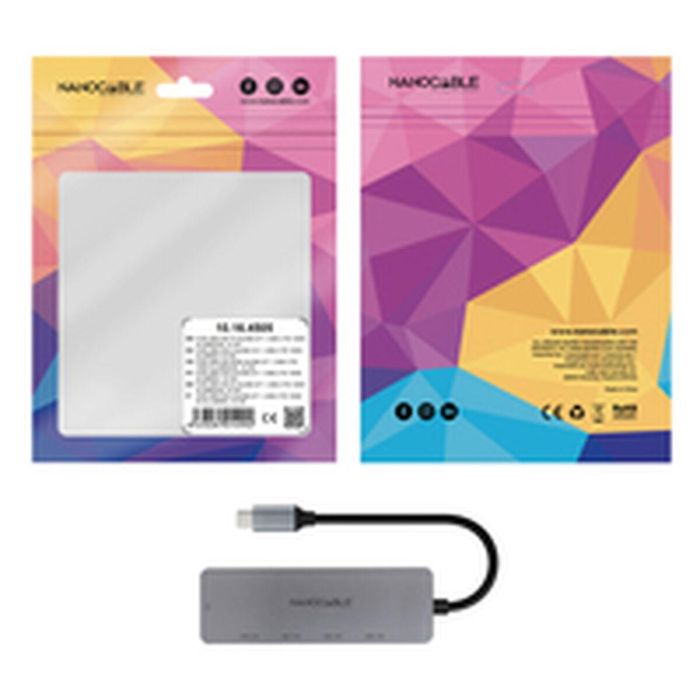 NANOCABLE HUB USB-C/M A 4xUSB-C/H + USB-C PD 100W 10 CM 1
