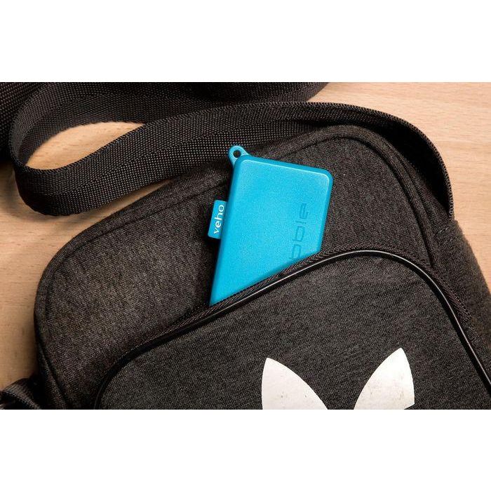 Veho Pebble Pokket 1000mAh micro size keyring Power Bank - Azul 6