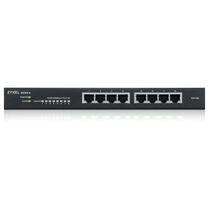 Zyxel GS1915-8 Switch Gestionado 8 Puertos Gigabit Ethernet Smart Hybrid Mode Cloud Fanless 1