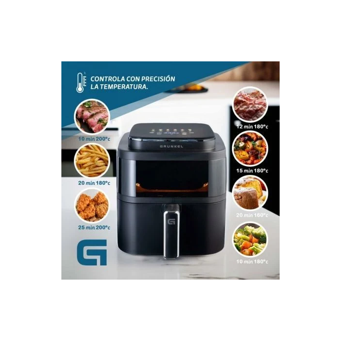 Grunkel Freidora Sana Digital Sin Aceite 6 L Negro 1400W