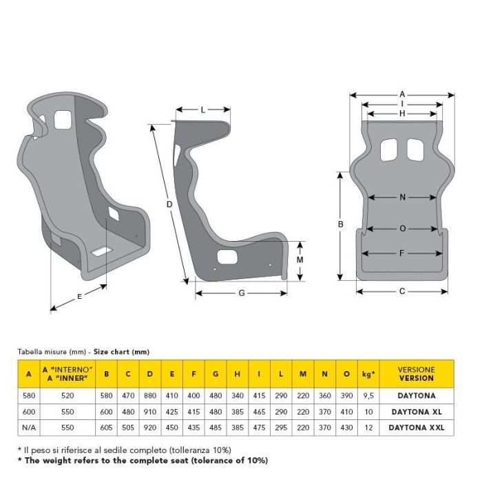 Asiento Racing MOMO DAYTONA XL Piloto