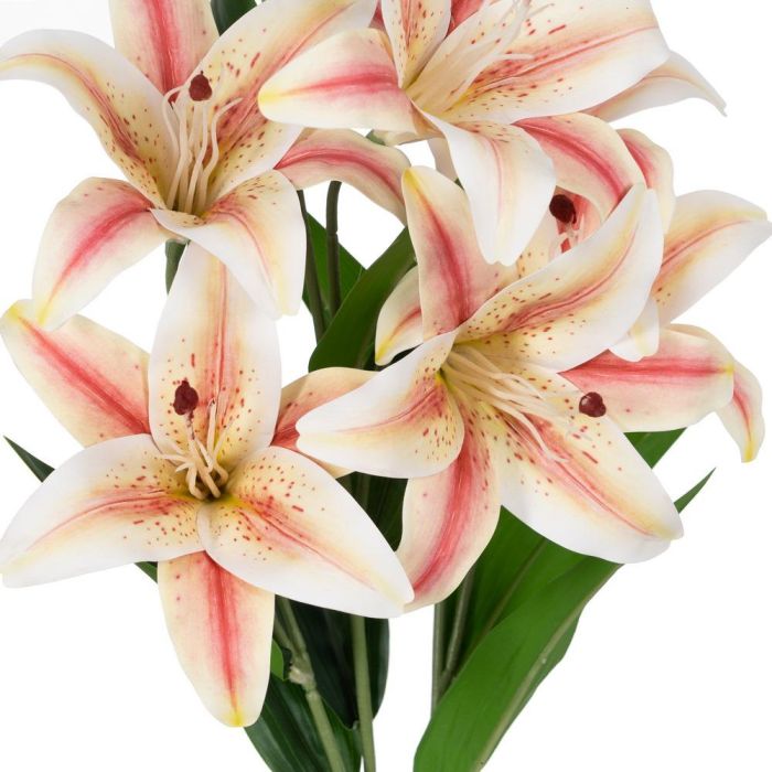 Flor Lirio Rosa Goma Decoración 59 cm