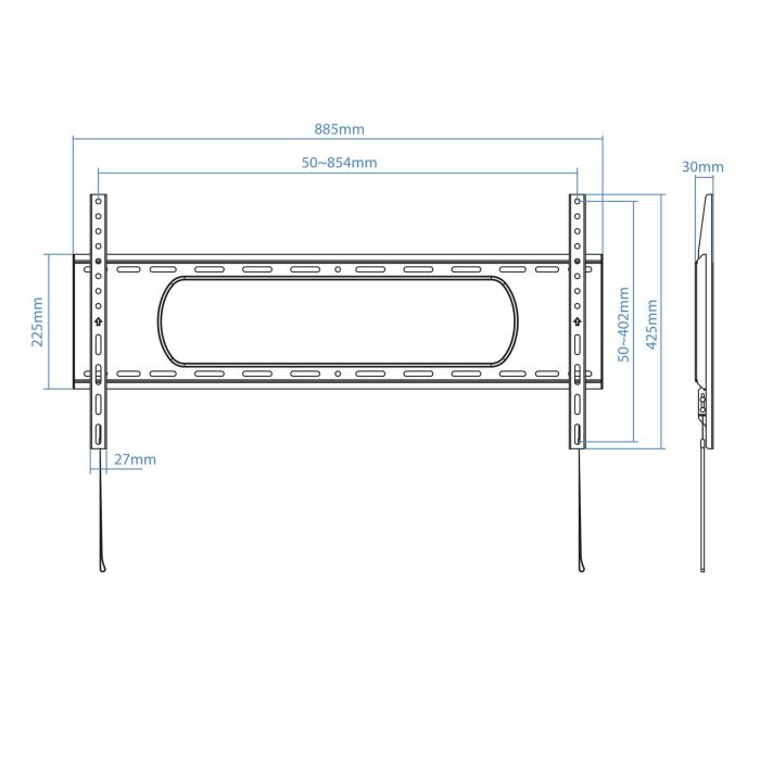 Soporte de Pared TooQ LP1090F-B para TV de 43-90"/ hasta 80kg 4