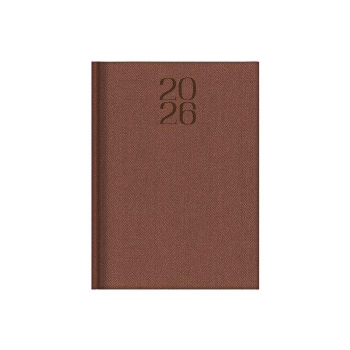 Agenda Anual (2026) Edeusto Libro Reservas Bard Cosida Tapa Acolchada D43 195X265 D/2P Marron (626)