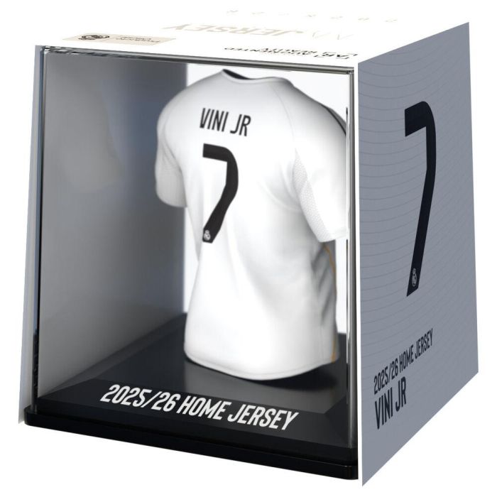 BANBO TOYS Figura Mini Camiseta Vini Jr Real Madrid - Figura de Vinilo, Acrílico y Plástico Biodegradable - 9,5cm Alto