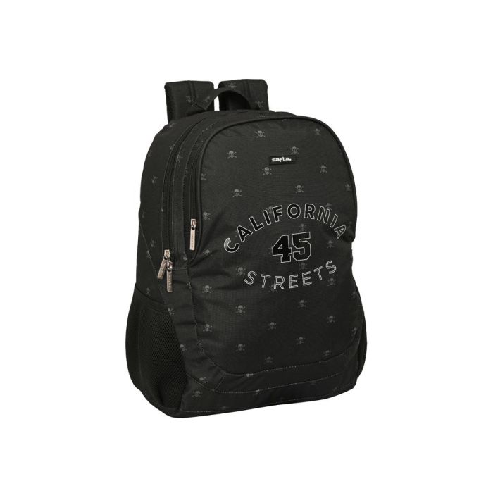 Mochila Escolar Safta California Negro 32 x 44 x 16 cm