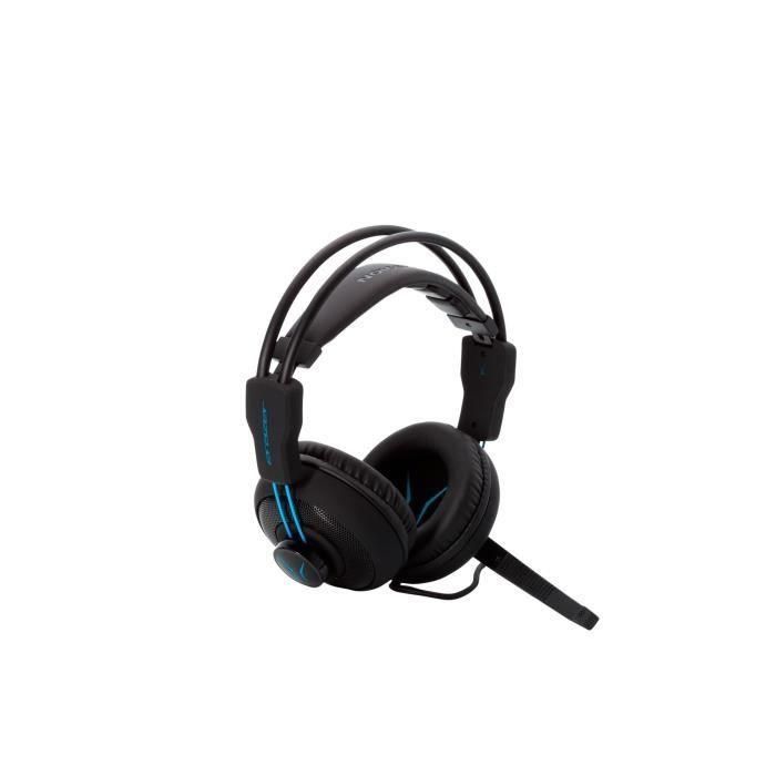 Auriculares para juegos - Con cable - ERAZER - MD 88640 Auriculares para juegos - PC o consola - Negro / Azul 4