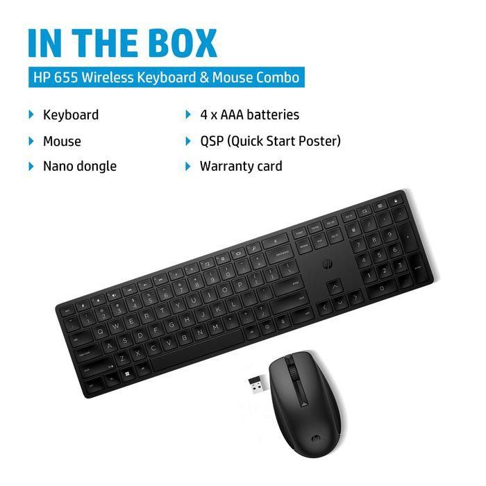 HP 655 Wireless Keyboard and Mouse Combo 2 HP 655 Wireless Keyboard and Mouse Combo 2