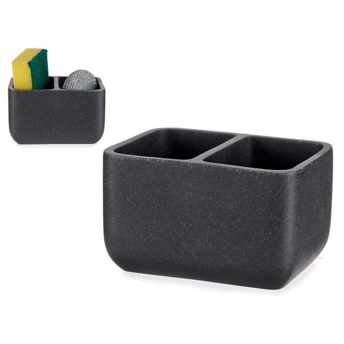 Estropajero Doble Piedra Gris Kinvara 12x11x9 cm con Esponjas (18 Unidades) Estropajero Doble Piedra Gris Kinvara 12x11x9 cm con Esponjas (18 Unidades)