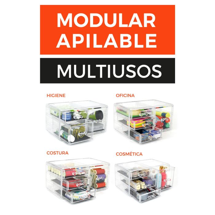 Organizador Multiuso 2 Cajones Confortime (6 Unidades) 1