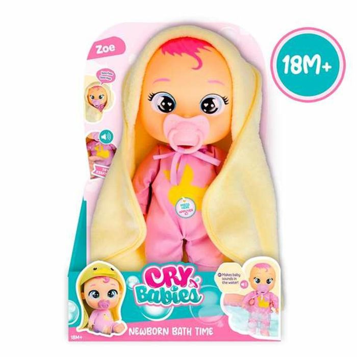 Imc Toys Bebé Llorón Hora del Baño Muñeco Dana o Zoe 30 cm - Balbucea y llora al mojarse, con 2 accesorios y pilas incluidas - Modelos Surtidos 7
