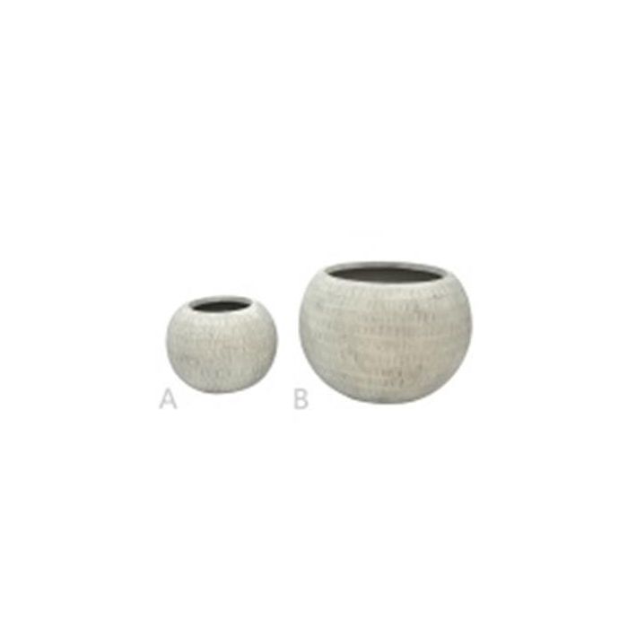 Macetero Terraza Y Jardin DKD Home Decor Gris 55 x 38 x 55 cm Set de 2