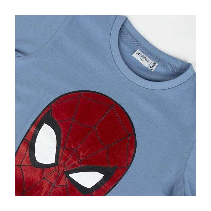 Camiseta de Manga Corta Infantil Spider-Man Azul 3 Años 2