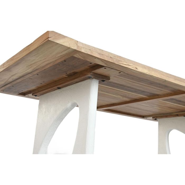 Mesa Comedor Mediterraneo DKD Home Decor Blanco Natural 100.5 x 77 x 200.5 cm 4 Mesa Comedor Mediterraneo DKD Home Decor Blanco Natural 100.5 x 77 x 200.5 cm 4