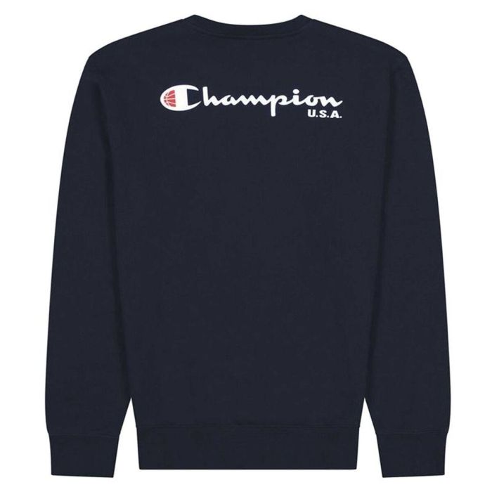 Sudadera sin Capucha Hombre Champion USA Crewneck Azul oscuro 36