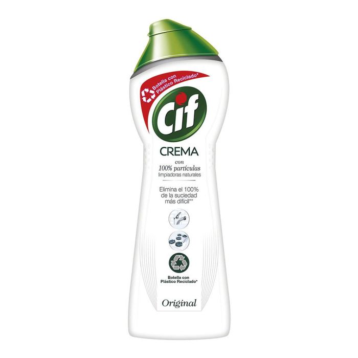 Cif Limpiador Crema Blanco 750 ml Cremoso con Microparticulas para Baños y Cocinas