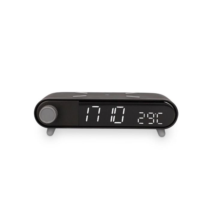 Reloj Despertador KSIX Carga inalámbrica Negro 17