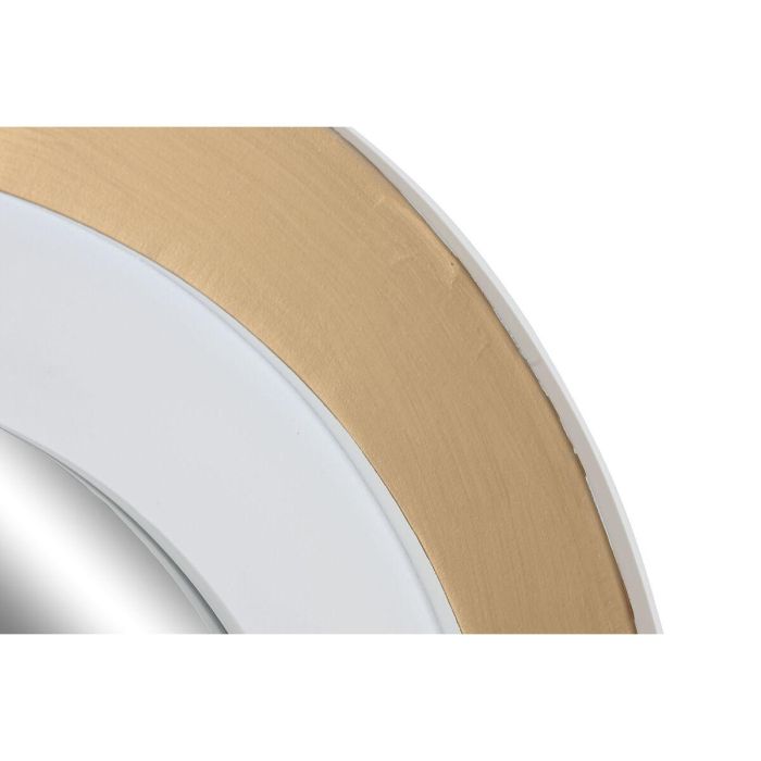 Espejo de pared Home ESPRIT Blanco Dorado 90 x 4 x 90 cm 2