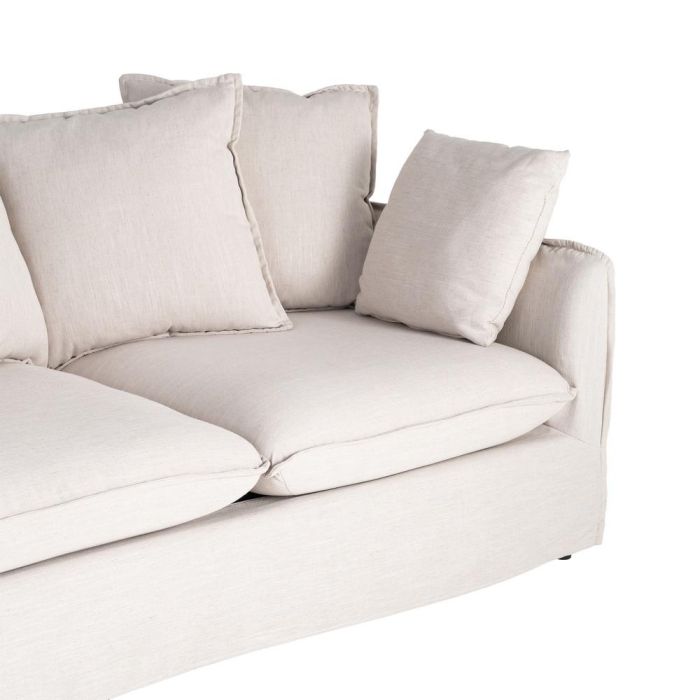 Sofá 2 Plazas Beige Dm-Tejido Salón 158 X 102 X 77 cm