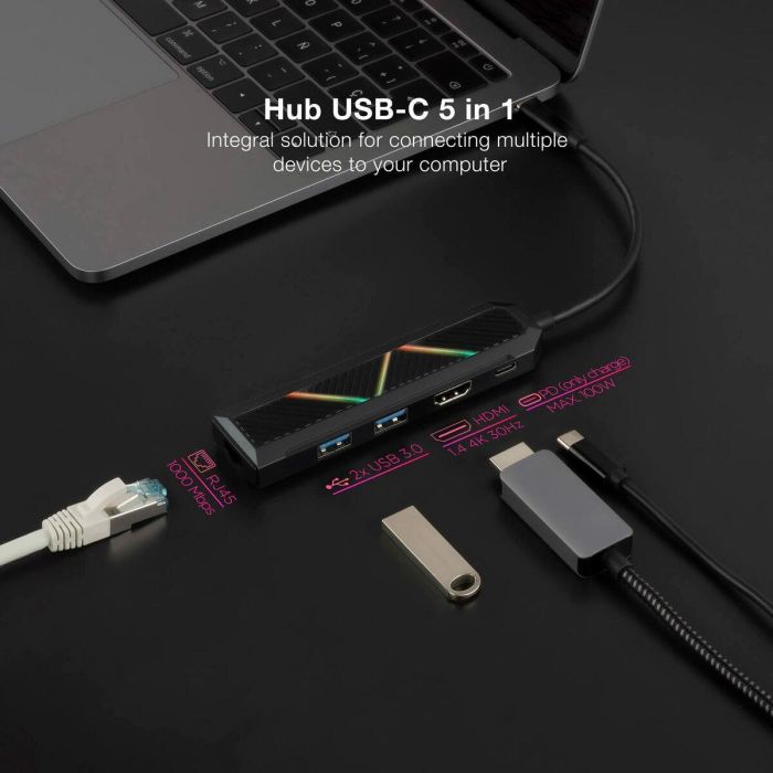 Hub USB NANOCABLE 10.16.0501 1 Hub USB NANOCABLE 10.16.0501 1