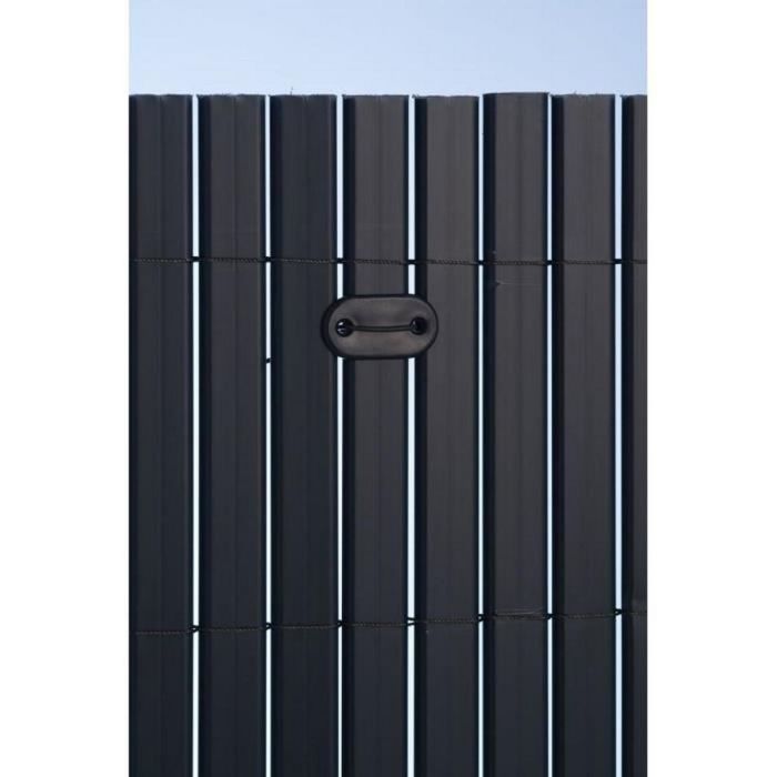 Nature Conjunto de 26 fijaciones de rejilla para pantallas y canales de plástico, gris antracita, con amarre y alambre plastificado de 14 cm. 1 Nature Conjunto de 26 fijaciones de rejilla para pantallas y canales de plástico, gris antracita, con amarre y alambre plastificado de 14 cm. 1