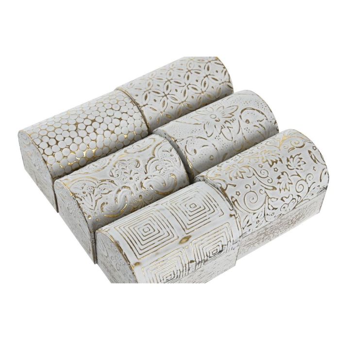 Joyero Arabe DKD Home Decor Dorado Blanco 5.3 x 5.3 x 7.5 cm (6 Unidades) 1 Joyero Arabe DKD Home Decor Dorado Blanco 5.3 x 5.3 x 7.5 cm (6 Unidades) 1