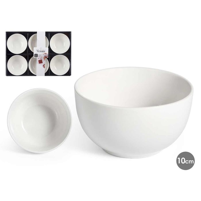 Set 6 Cuencos Porcelana Blanca Aperitivo 10Cm Vessia (8 Unidades) Set 6 Cuencos Porcelana Blanca Aperitivo 10Cm Vessia (8 Unidades)